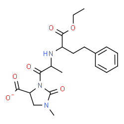 ChemSpider 2D Image | 3-[N-(1-Ethoxy-1-oxo-4-phenyl-2-butanyl)alanyl]-1-methyl-2-oxo-4-imidazolidinecarboxylate | C20H26N3O6