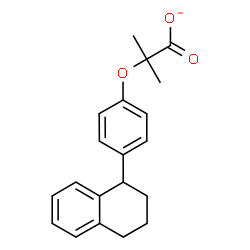 ChemSpider 2D Image | 2-Methyl-2-[4-(1,2,3,4-tetrahydro-1-naphthalenyl)phenoxy]propanoate | C20H21O3