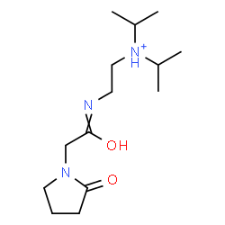 ChemSpider 2D Image | N-Isopropyl-N-(2-{[(2-oxo-1-pyrrolidinyl)acetyl]amino}ethyl)-2-propanaminium | C14H28N3O2