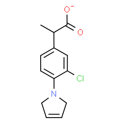 ChemSpider 2D Image | 2-[3-Chloro-4-(2,5-dihydro-1H-pyrrol-1-yl)phenyl]propanoate | C13H13ClNO2