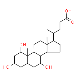 ChemSpider 2D Image | 1,3,7-Trihydroxycholan-24-oic acid | C24H40O5