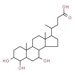 ChemSpider 2D Image | 3,4,7-Trihydroxycholan-24-oic acid | C24H40O5