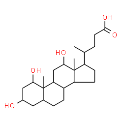 ChemSpider 2D Image | 1,3,12-Trihydroxycholan-24-oic acid | C24H40O5