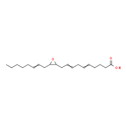 ChemSpider 2D Image | 10-[3-(2-Octen-1-yl)-2-oxiranyl]-5,8-decadienoic acid | C20H32O3