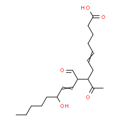 ChemSpider 2D Image | 8-Acetyl-9-formyl-12-hydroxy-5,10-heptadecadienoic acid | C20H32O5