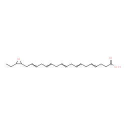 ChemSpider 2D Image | 18-(3-Ethyl-2-oxiranyl)-4,7,10,13,16-octadecapentaenoic acid | C22H32O3
