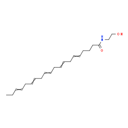 ChemSpider 2D Image | N-(2-Hydroxyethyl)-5,8,11,14,17-icosapentaenamide | C22H35NO2