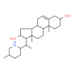ChemSpider 2D Image | 20-(5-Methyl-2-piperidinyl)pregn-5-ene-3,16-diol | C27H45NO2