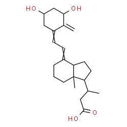ChemSpider 2D Image | 3-{4-[2-(3,5-Dihydroxy-2-methylenecyclohexylidene)ethylidene]-7a-methyloctahydro-1H-inden-1-yl}butanoic acid | C23H34O4