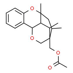 ChemSpider 2D Image | (9,11,13-Trimethyl-8,15-dioxatetracyclo[10.2.2.0~2,7~.0~9,14~]hexadeca-2,4,6-trien-12-yl)methyl acetate | C20H26O4