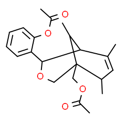 ChemSpider 2D Image | 2-[5-(Acetoxymethyl)-6,8,9-trimethyl-3-oxabicyclo[3.3.1]non-7-en-2-yl]phenyl acetate | C22H28O5