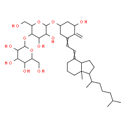 ChemSpider 2D Image | 1-Hydroxy-9,10-secocholesta-5,7,10-trien-3-yl 4-O-hexopyranosylhexopyranoside | C39H64O12