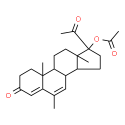 ChemSpider 2D Image | 6-Methyl-3,20-dioxopregna-4,6-dien-17-yl acetate | C24H32O4
