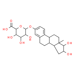 ChemSpider 2D Image | 16,17-Dihydroxyestra-1(10),2,4-trien-3-yl hexopyranosiduronic acid | C24H32O9