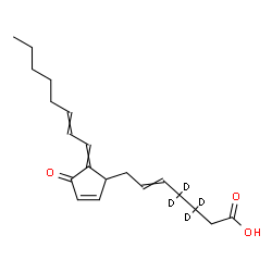 ChemSpider 2D Image | 11-Oxo(3,3,4,4-~2~H_4_)prosta-5,9,12,14-tetraen-1-oic acid | C20H24D4O3