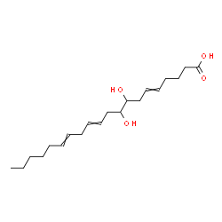 ChemSpider 2D Image | 8,9-Dihydroxy-5,11,14-icosatrienoic acid | C20H34O4