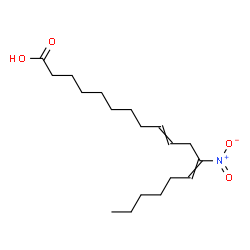 ChemSpider 2D Image | 12-Nitro-9,12-octadecadienoic acid | C18H31NO4