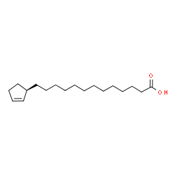ChemSpider 2D Image | 13-[(1R)-2-Cyclopenten-1-yl]tridecanoic acid | C18H32O2