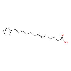 ChemSpider 2D Image | 13-(2-Cyclopenten-1-yl)-6-tridecenoic acid | C18H30O2