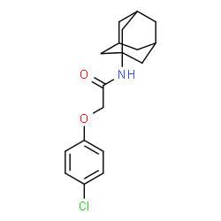 ChemSpider 2D Image | N-(Adamantan-1-yl)-2-(4-chlorophenoxy)acetamide | C18H22ClNO2