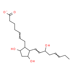 ChemSpider 2D Image | 9,11,15-Trihydroxyprosta-5,13,17-trien-1-oate | C20H31O5