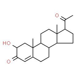 ChemSpider 2D Image | 2-Hydroxypregn-4-ene-3,20-dione | C21H30O3