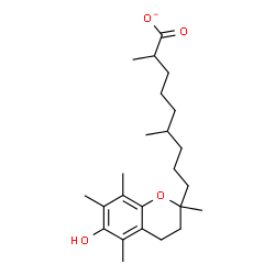 ChemSpider 2D Image | 9-(6-Hydroxy-2,5,7,8-tetramethyl-3,4-dihydro-2H-chromen-2-yl)-2,6-dimethylnonanoate | C24H37O4