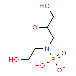 ChemSpider 2D Image | Hydrogen (2,3-dihydroxypropyl)(2-hydroxyethyl)phosphoramidate | C5H13NO6P