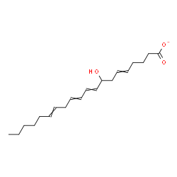 ChemSpider 2D Image | 8-Hydroxy-5,9,11,14-icosatetraenoate | C20H31O3