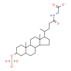 ChemSpider 2D Image | {[24-Oxo-3-(sulfonatooxy)cholan-24-yl]amino}acetate | C26H41NO7S