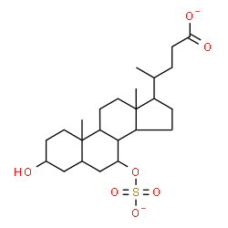 ChemSpider 2D Image | 3-Hydroxy-7-(sulfonatooxy)cholan-24-oate | C24H38O7S