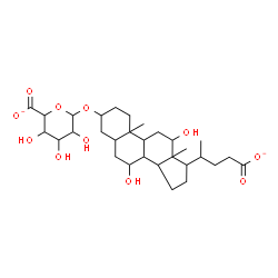 ChemSpider 2D Image | 3-(Hexopyranuronosyloxy)-7,12-dihydroxycholan-24-oate | C30H46O11