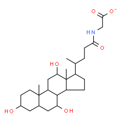 ChemSpider 2D Image | [(3,7,12-Trihydroxy-24-oxocholan-24-yl)amino]acetate | C26H42NO6