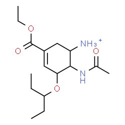 ChemSpider 2D Image | 6-Acetamido-3-(ethoxycarbonyl)-5-(3-pentanyloxy)-3-cyclohexen-1-aminiumato | C16H29N2O4