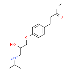 ChemSpider 2D Image | 2-Hydroxy-N-isopropyl-3-[4-(3-methoxy-3-oxopropyl)phenoxy]-1-propanaminium | C16H26NO4