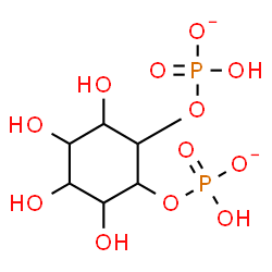 ChemSpider 2D Image | 3,4,5,6-Tetrahydroxy-1,2-cyclohexanediyl bis[hydrogenato(3-) (phosphate)] | C6H12O12P2