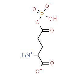 ChemSpider 2D Image | 2-Ammonio-5-[(hydroxyphosphinato)oxy]-5-oxopentanoate | C5H9NO7P