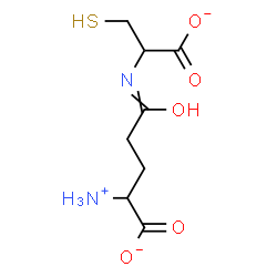 ChemSpider 2D Image | 2-Ammonio-5-[(1-carboxylato-2-sulfanylethyl)amino]-5-oxopentanoate | C8H13N2O5S