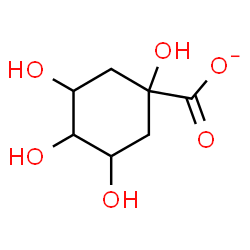 ChemSpider 2D Image | 1,3,4,5-Tetrahydroxycyclohexanecarboxylate | C7H11O6