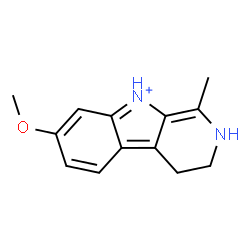 ChemSpider 2D Image | 7-Methoxy-1-methyl-3,4-dihydro-2H-beta-carbolin-9-ium | C13H15N2O