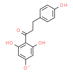 ChemSpider 2D Image | 3,5-Dihydroxy-4-[3-(4-hydroxyphenyl)propanoyl]phenolate | C15H13O5
