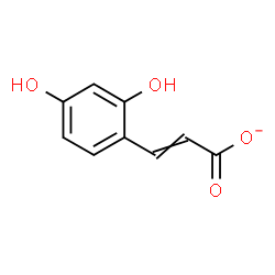 ChemSpider 2D Image | 3-(2,4-Dihydroxyphenyl)acrylate | C9H7O4