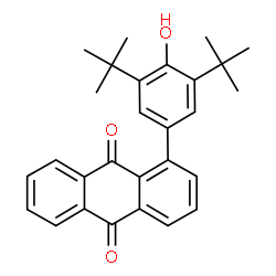 ChemSpider 2D Image | 1-[4-Hydroxy-3,5-bis(2-methyl-2-propanyl)phenyl]-9,10-anthraquinone | C28H28O3