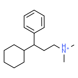 ChemSpider 2D Image | 3-Cyclohexyl-N,N-dimethyl-3-phenyl-1-propanaminium | C17H28N