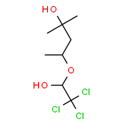 ChemSpider 2D Image | 2-Methyl-4-(2,2,2-trichloro-1-hydroxyethoxy)-2-pentanol | C8H15Cl3O3