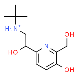 ChemSpider 2D Image | N-{2-Hydroxy-2-[5-hydroxy-6-(hydroxymethyl)-2-pyridinyl]ethyl}-2-methyl-2-propanaminium | C12H21N2O3
