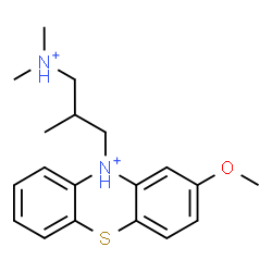 ChemSpider 2D Image | 10-[3-(Dimethylammonio)-2-methylpropyl]-2-methoxy-10H-phenothiazin-10-ium | C19H26N2OS