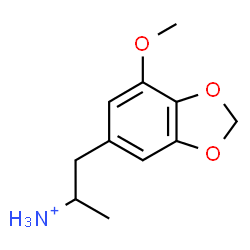 ChemSpider 2D Image | 1-(7-Methoxy-1,3-benzodioxol-5-yl)-2-propanaminium | C11H16NO3