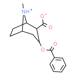 ChemSpider 2D Image | 3-(Benzoyloxy)-8-methyl-8-azoniabicyclo[3.2.1]octane-2-carboxylate | C16H19NO4