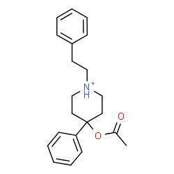 ChemSpider 2D Image | 4-Acetoxy-4-phenyl-1-(2-phenylethyl)piperidinium | C21H26NO2